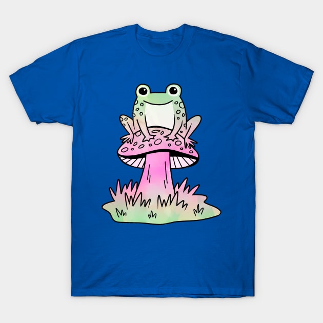 Frog and Mushroom T-Shirt by grrrenadine